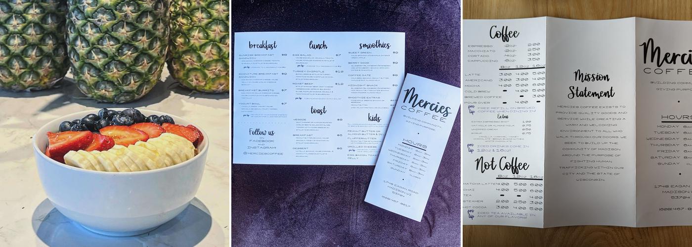 Mercies Coffee Menu