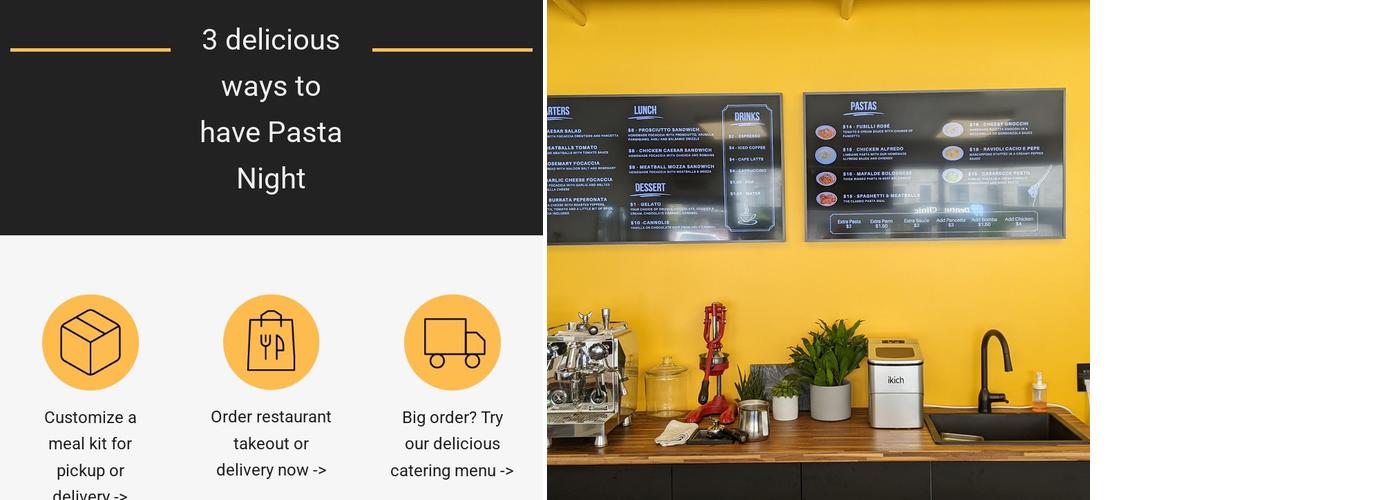 Pasta Night Menu