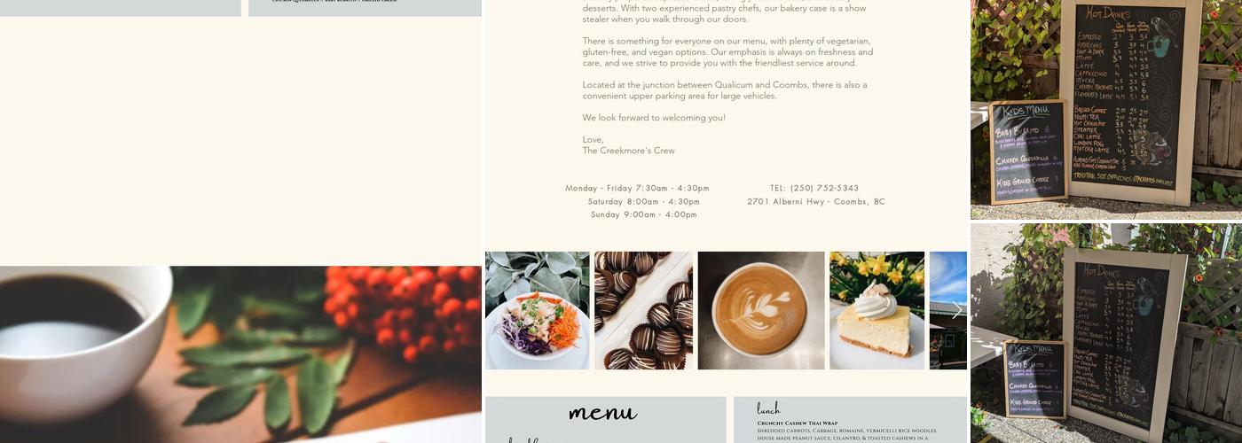 Creekmore's Coffee Roasting Co Menu