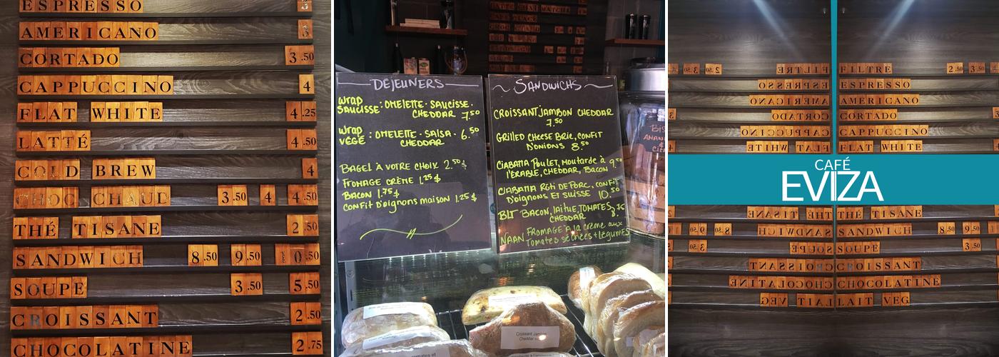 Cafe Eviza Menu