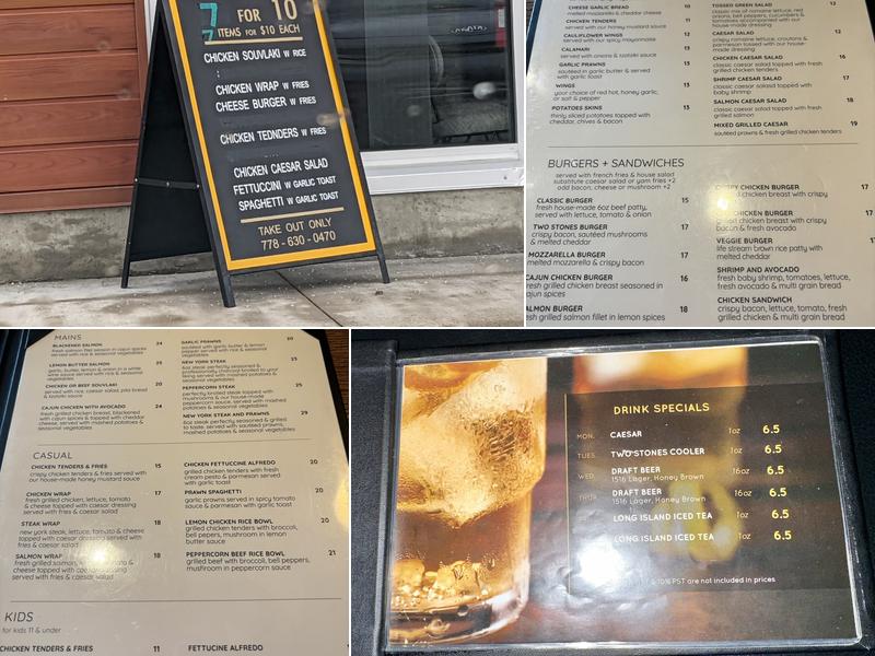 TWO STONES GRILL Menu