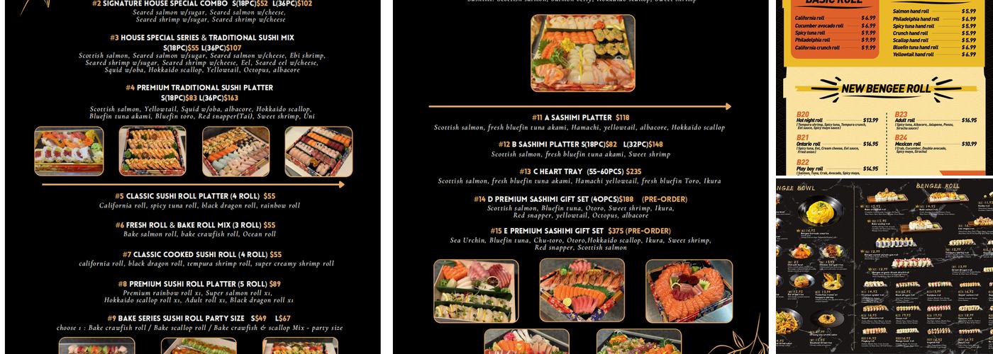 Bengee Sushi Menu