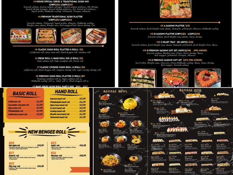Bengee Sushi Menu