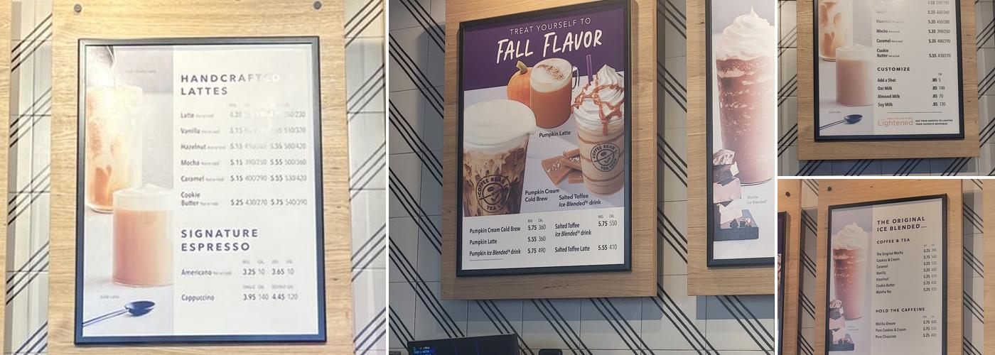 The Coffee Bean & Tea Leaf Menu