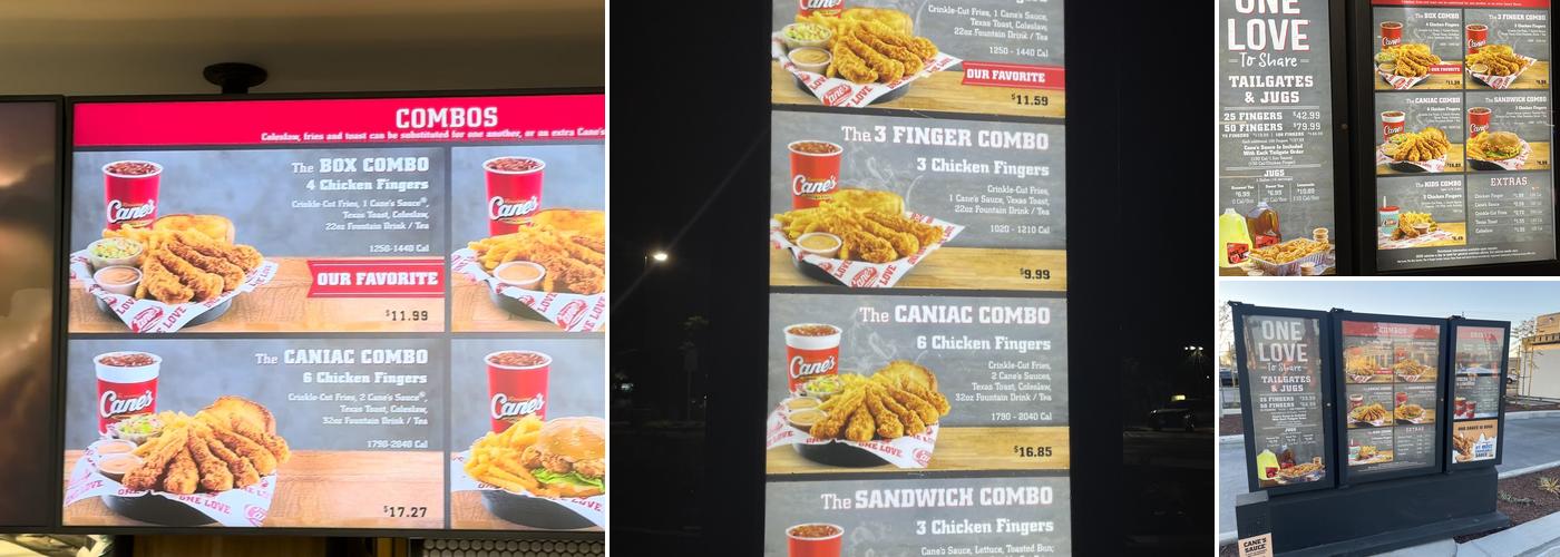 Raising Cane's Chicken Fingers Menu