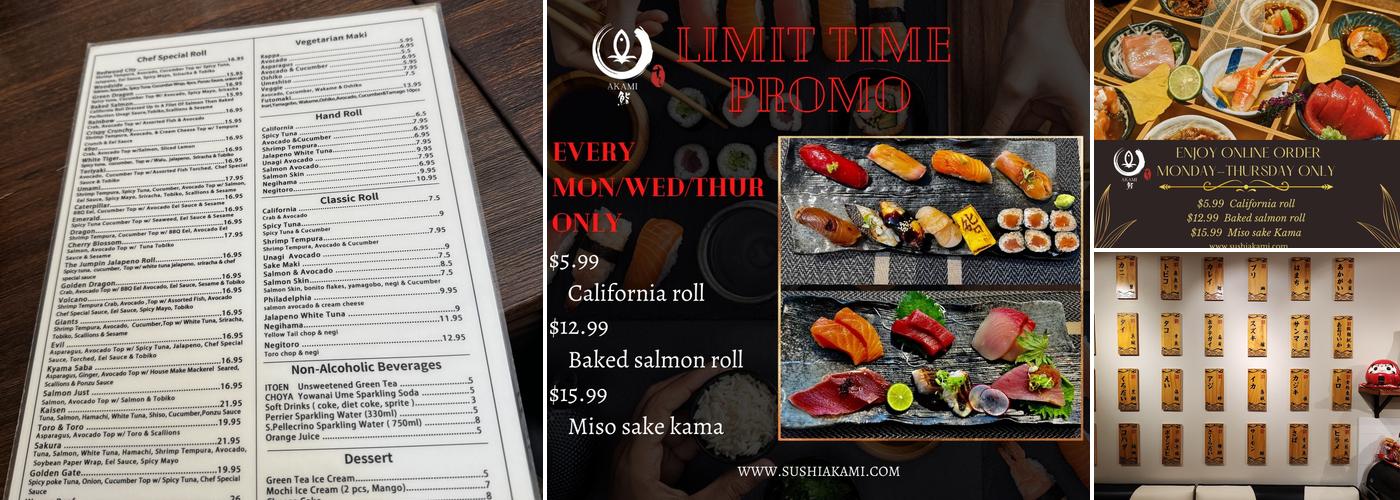 Akami Sushi Menu