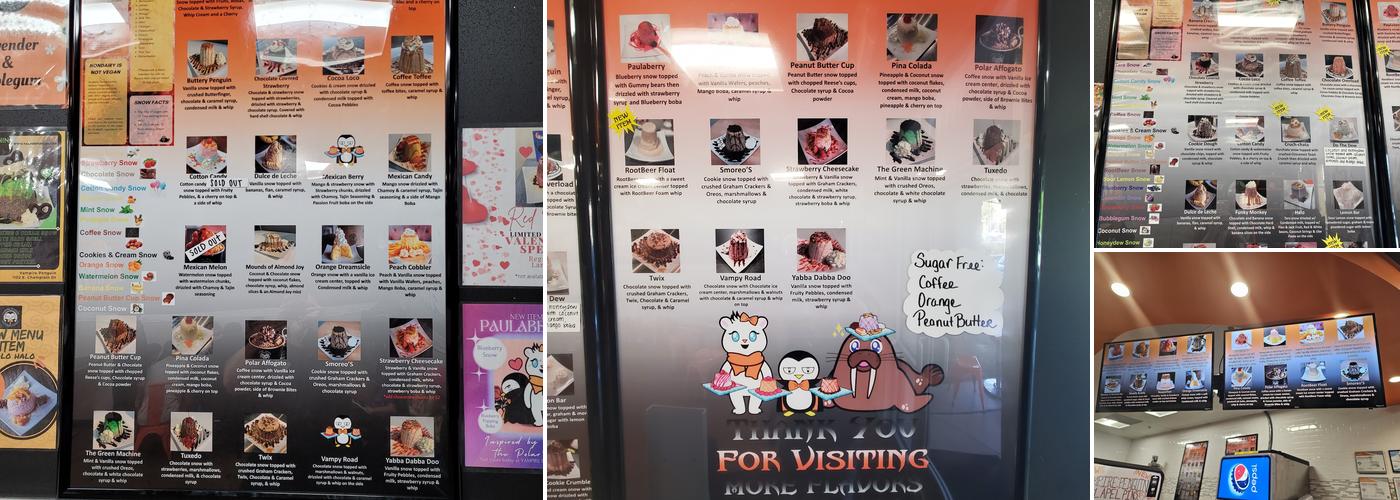 Vampire Penguin Menu