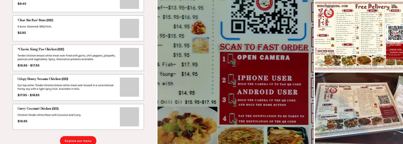 WenChang dumpling restaurant Menu