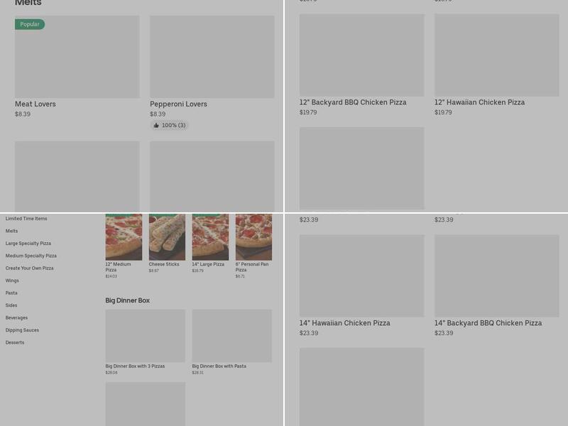 Pizza Hut Menu