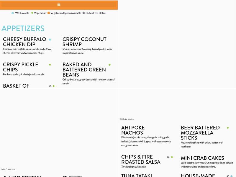 Island Wing Company - Rolling Oaks Menu