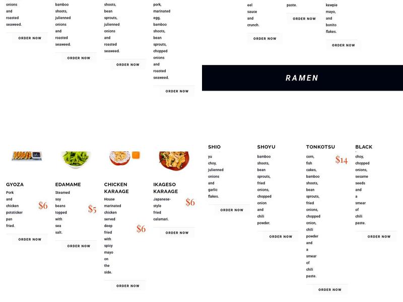 Nara Ramen & Izakaya - West State Street Boise Menu