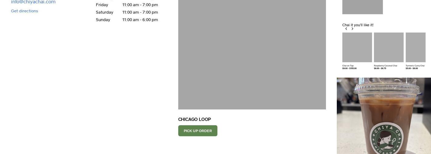 Chiya Chai Loop Menu