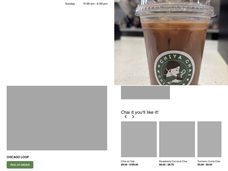 Chiya Chai Loop Menu