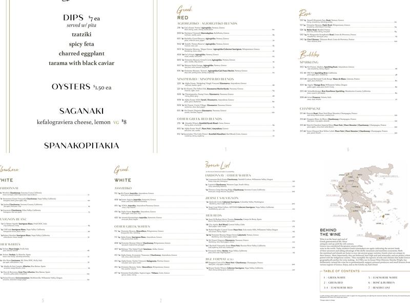 LÝRA Menu