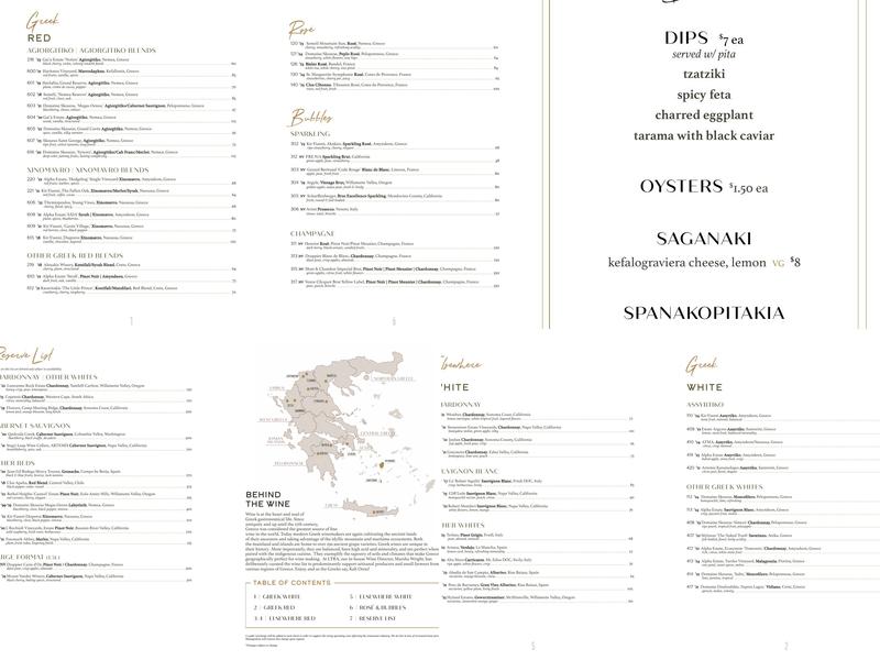 LÝRA Menu