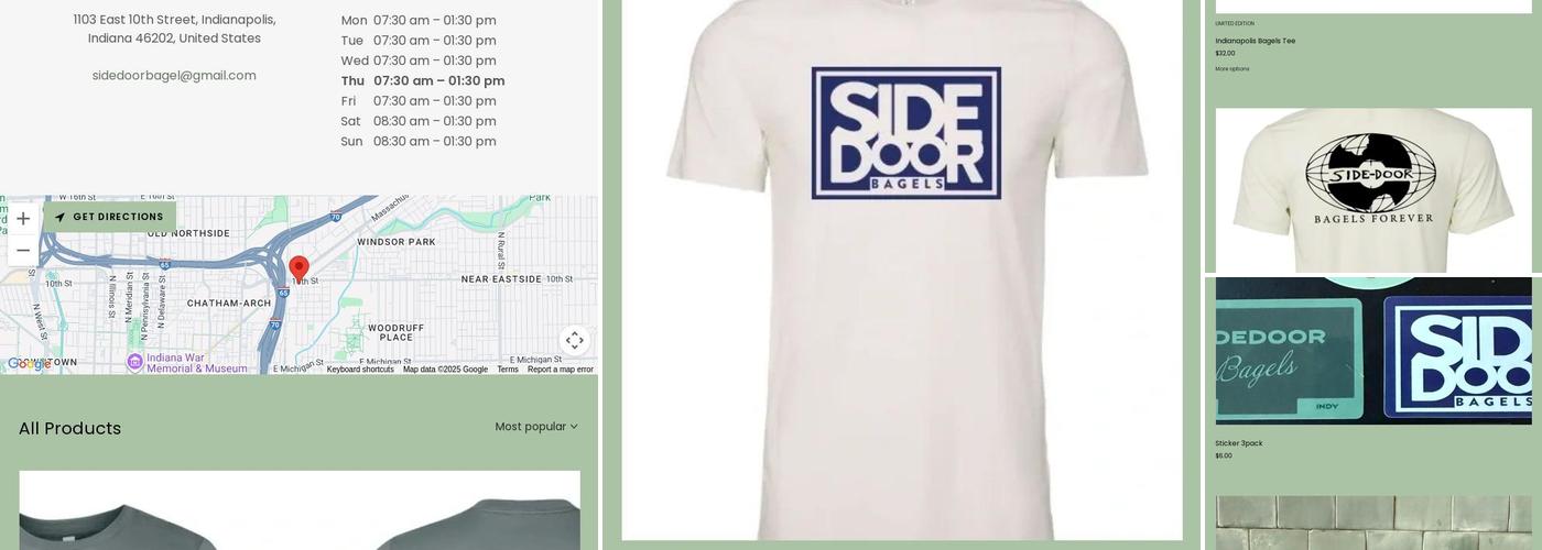 Sidedoor Bagel Menu