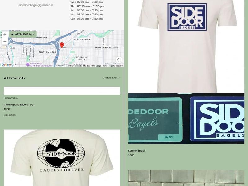 Sidedoor Bagel Menu