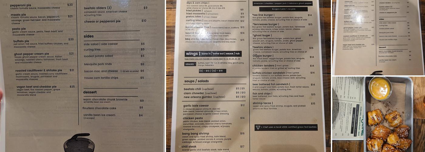 Tee Line Nashville Menu