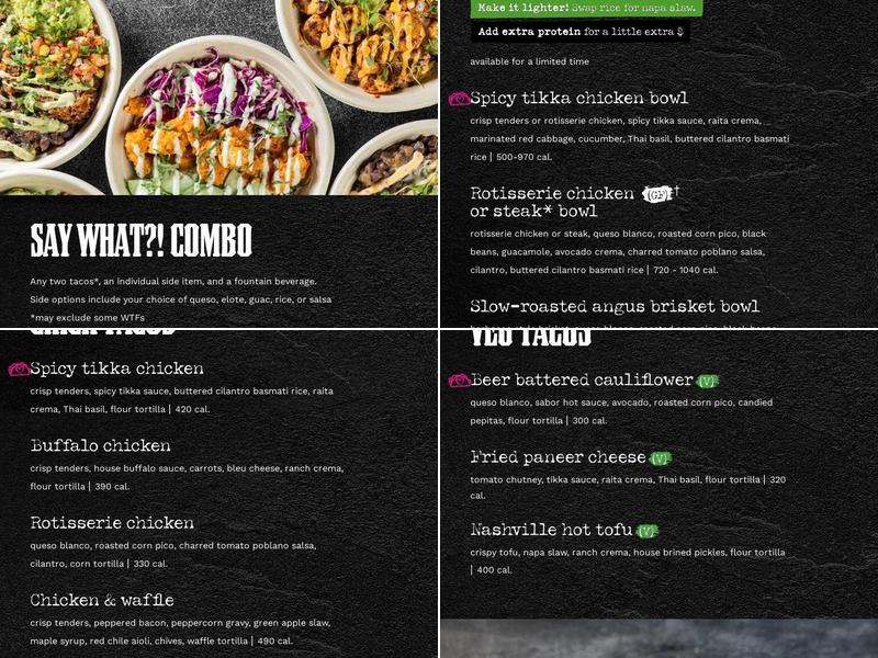 Velvet Taco Menu