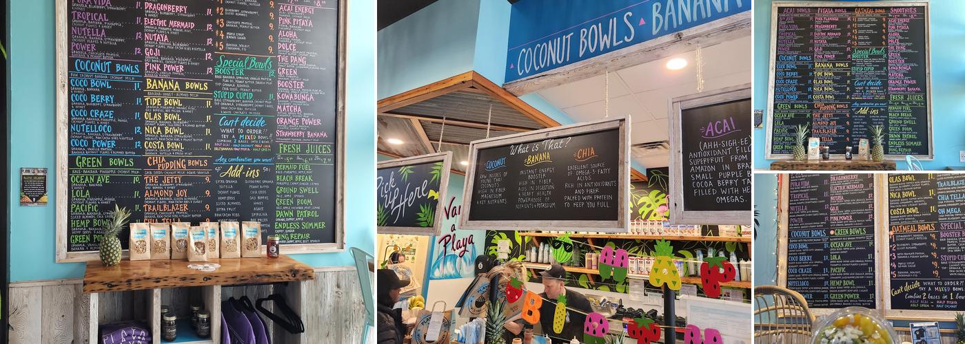 Playa Bowls Menu