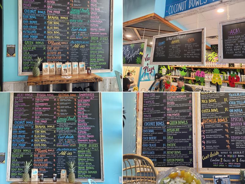 Playa Bowls Menu