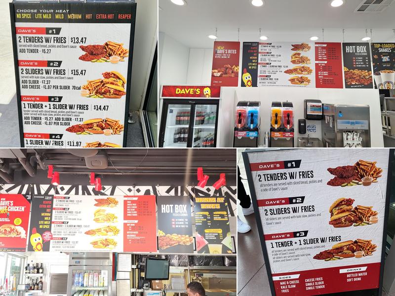 Dave's Hot Chicken Menu