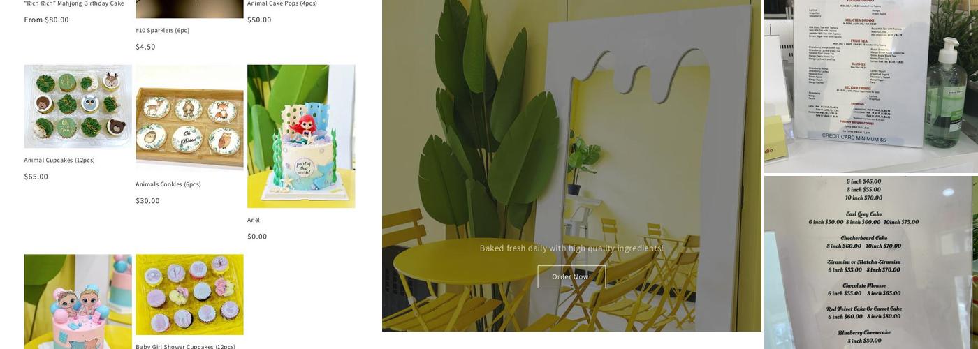 Ten Cake Studio Menu
