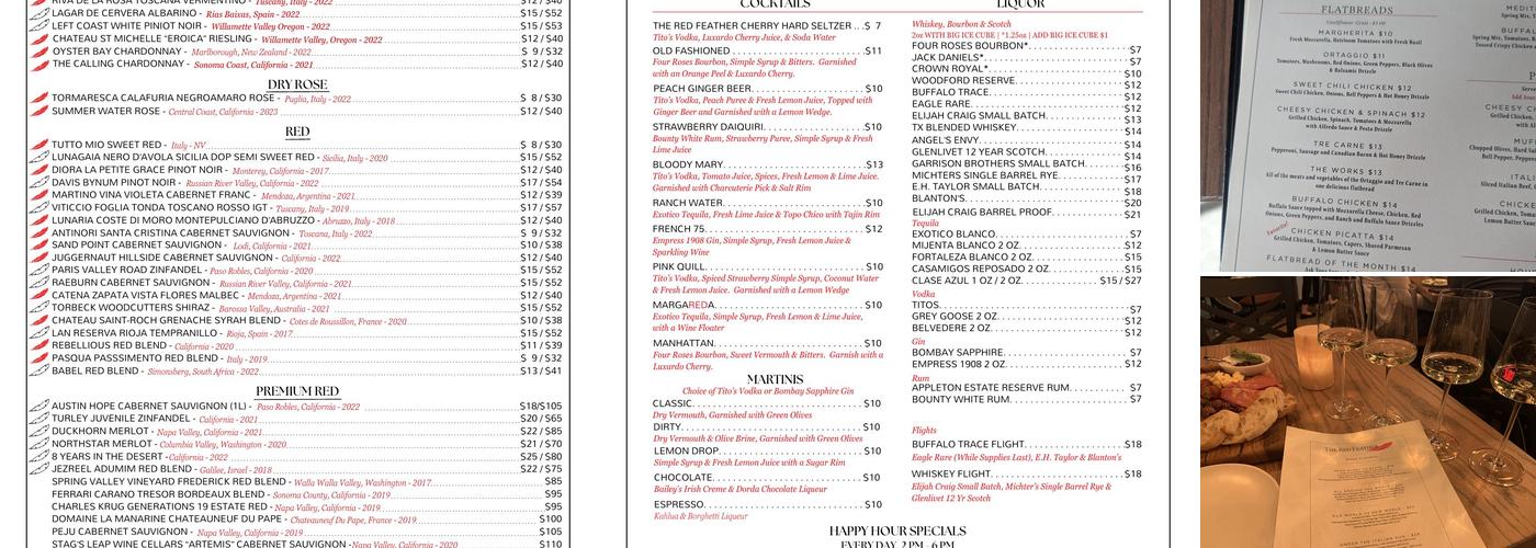The Red Feather Menu