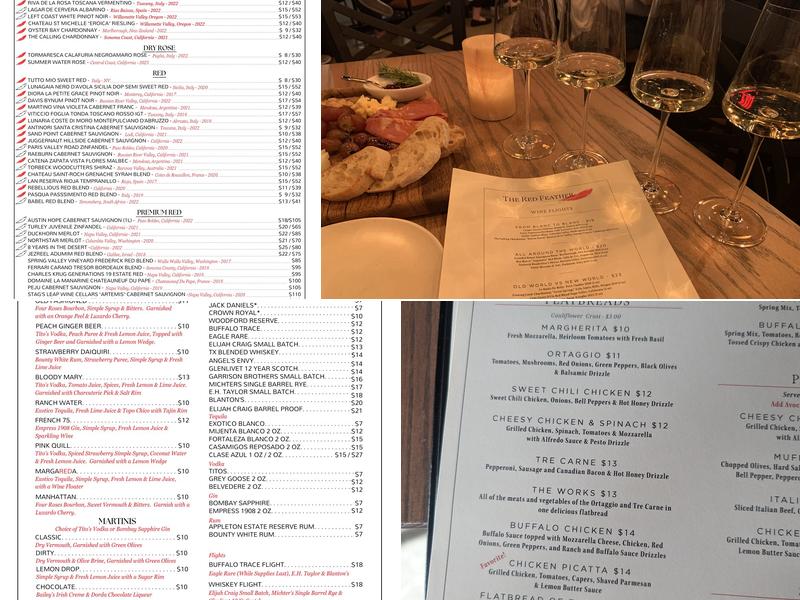 The Red Feather Menu