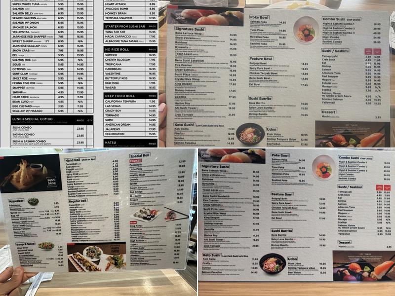 Sushi Bene Menu