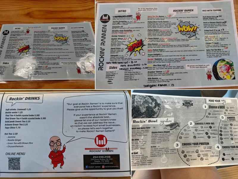 Rockin' Ramen Menu