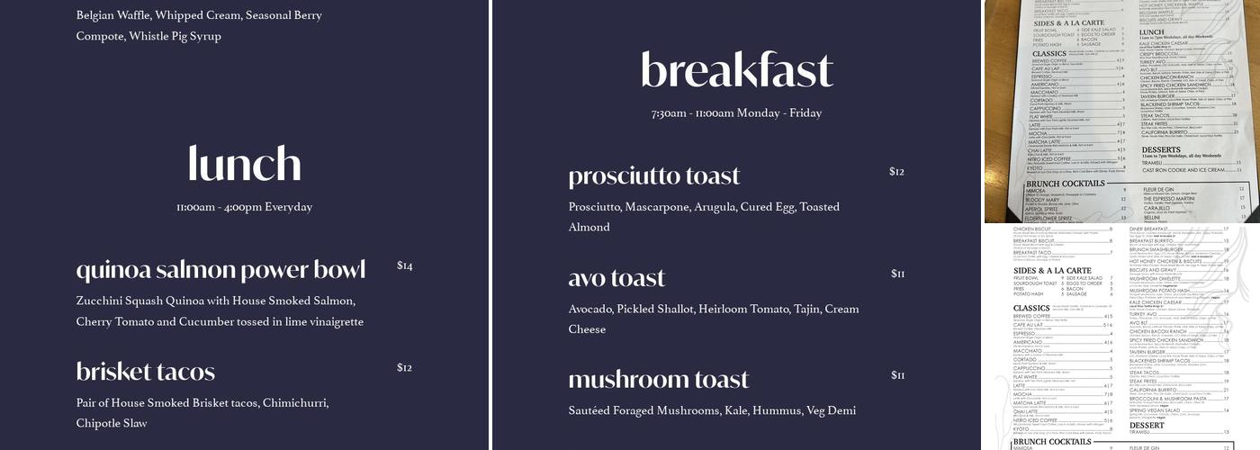 Parterre Menu