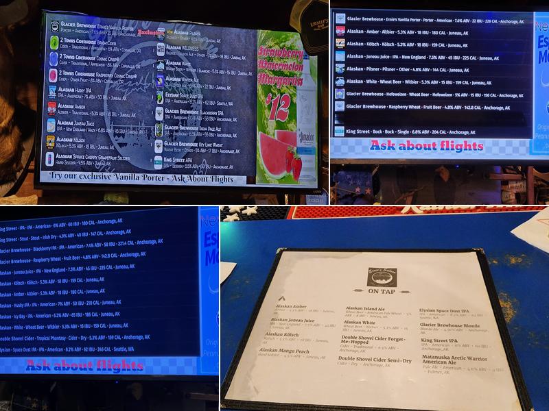 Ernie's Old Time Saloon Menu