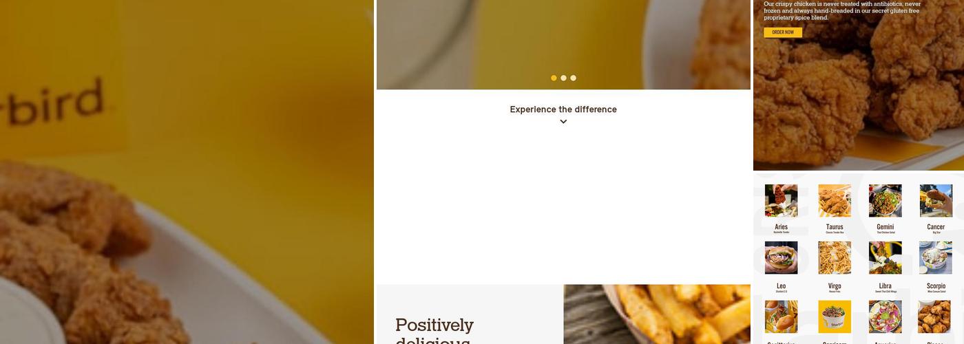 Starbird Chicken Menu