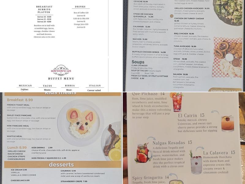 Downtown Cafe by JL Menu