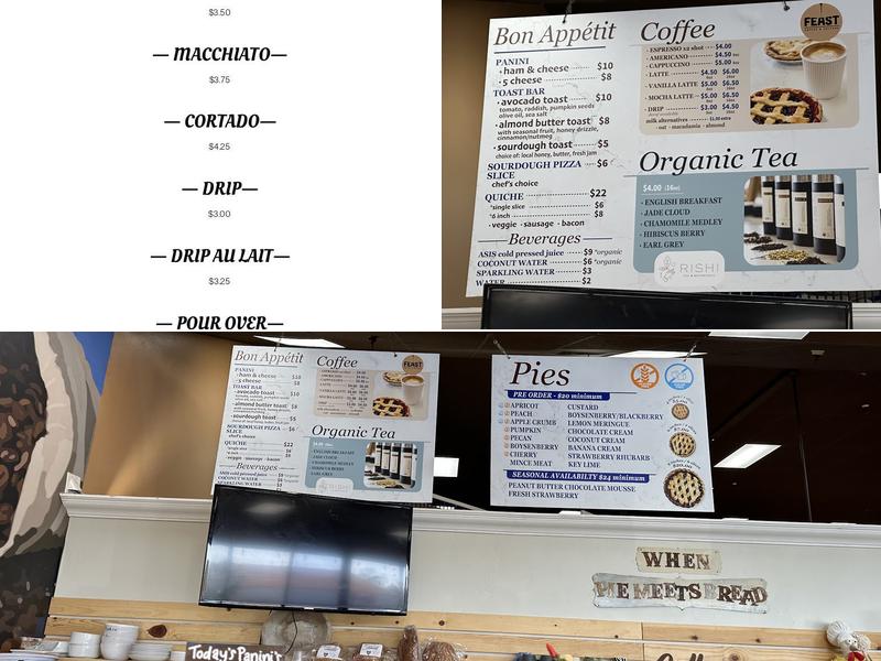 When Pie Meets Bread Menu