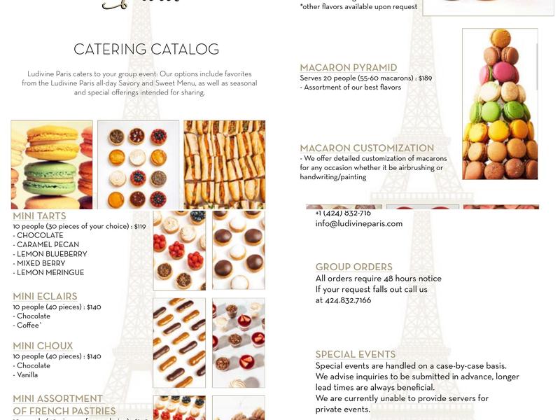 Ludivine Paris Bakery Menu