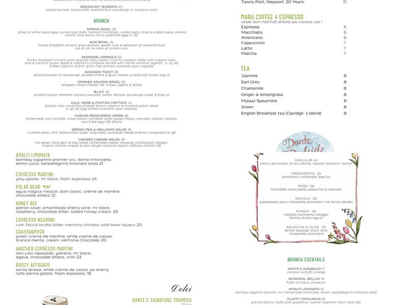 The Maybourne Beverly Hills Menu