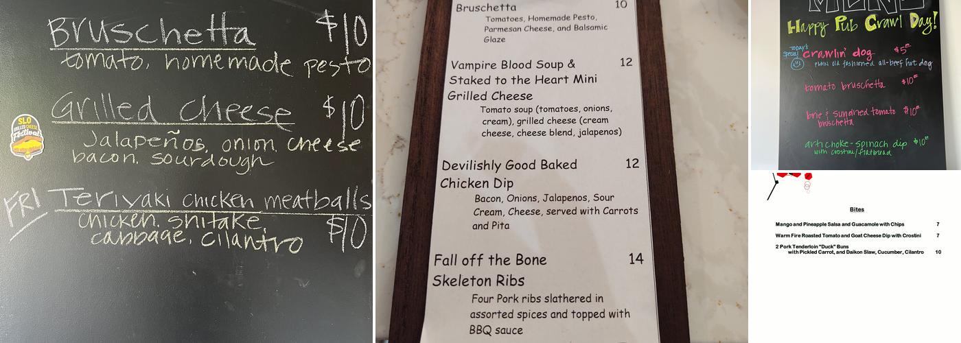 Carbon 6 Wine Bar Menu