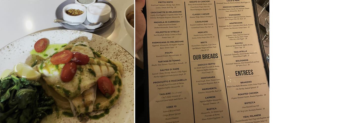 Bianca Restaurant & Bar Menu