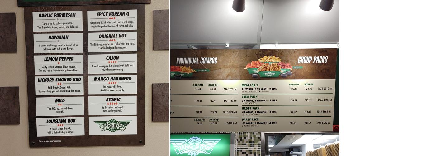 Wingstop Menu