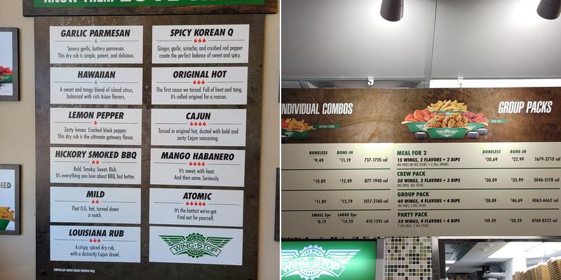 Wingstop Menu