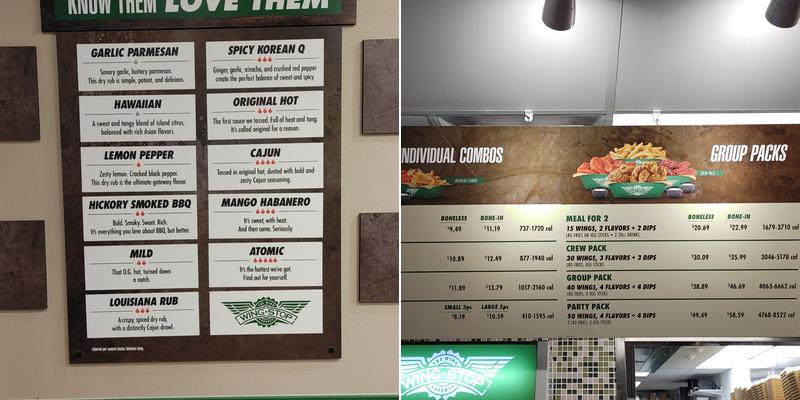 Wingstop Menu