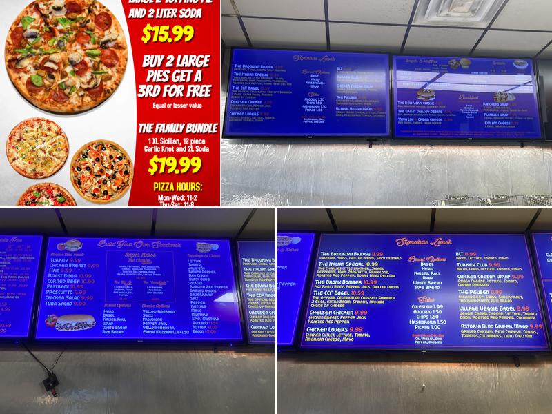 The New York Bakery Boys Menu