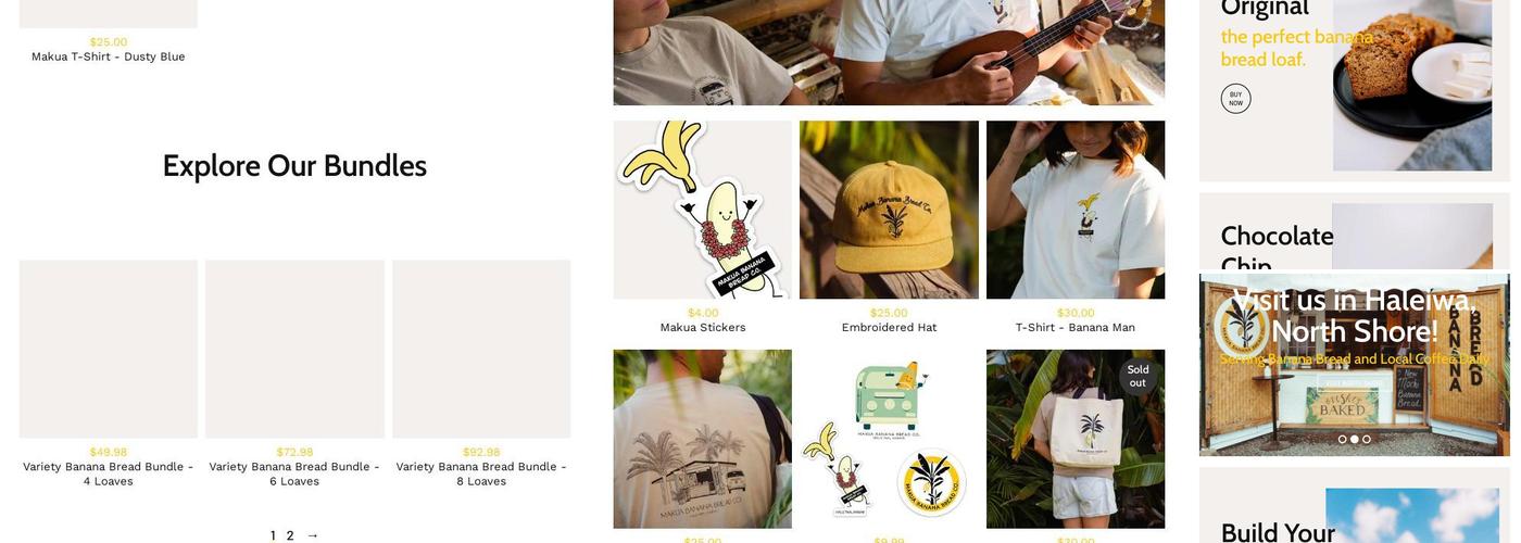 Makua Banana Bread Menu