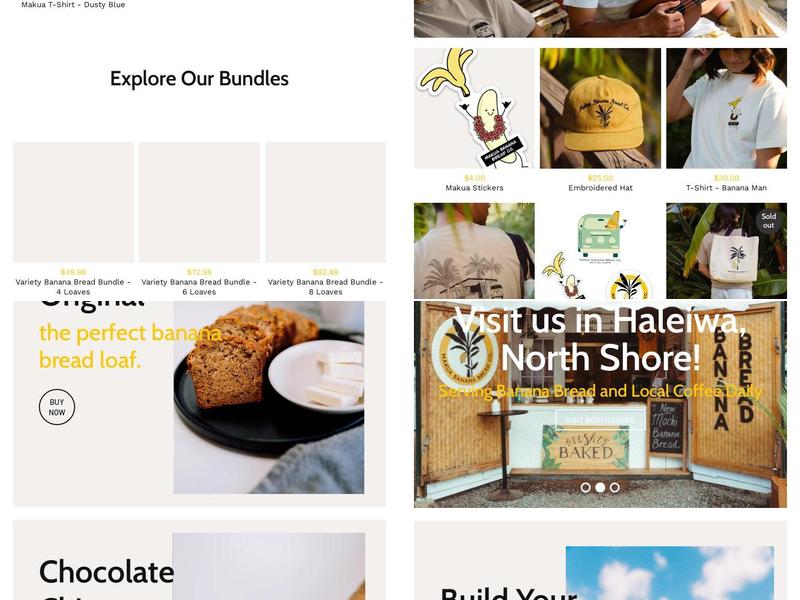 Makua Banana Bread Menu