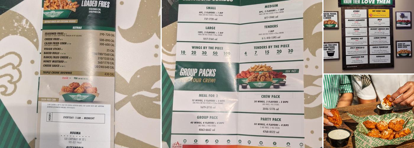 Wingstop Menu