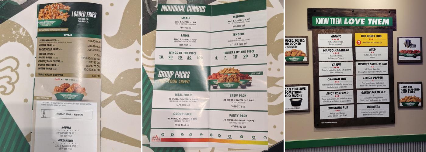 Wingstop Menu