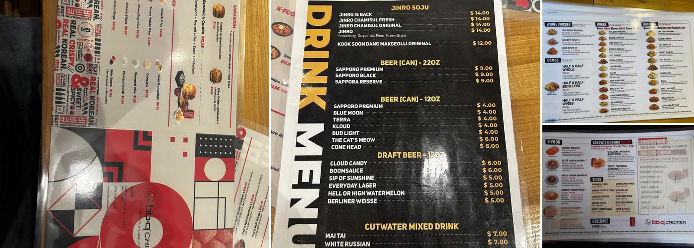 bb.q Chicken Lowell Menu