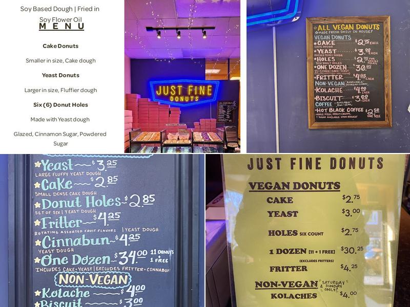 Just Fine Donuts Menu